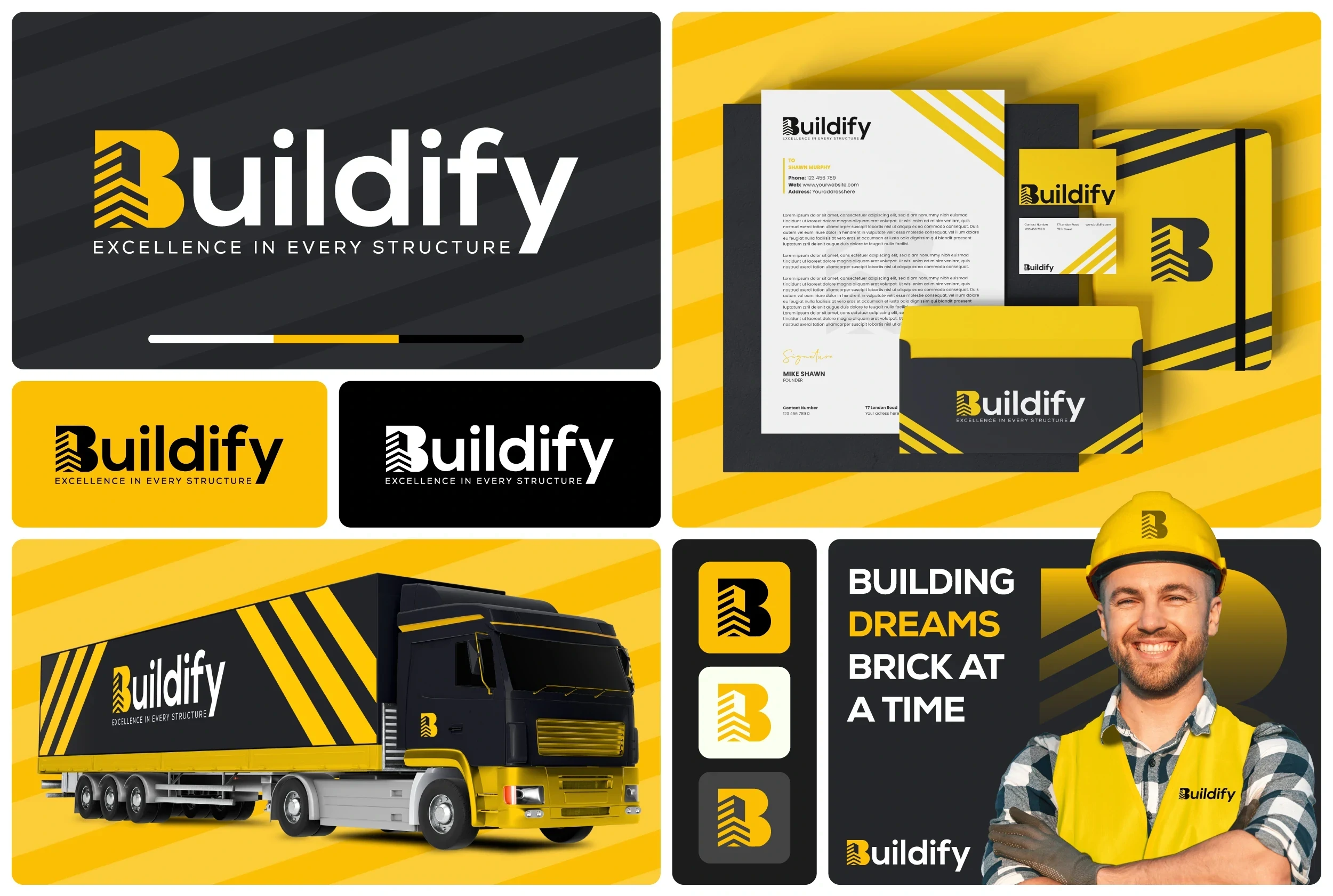 Buildify construction brand identity project