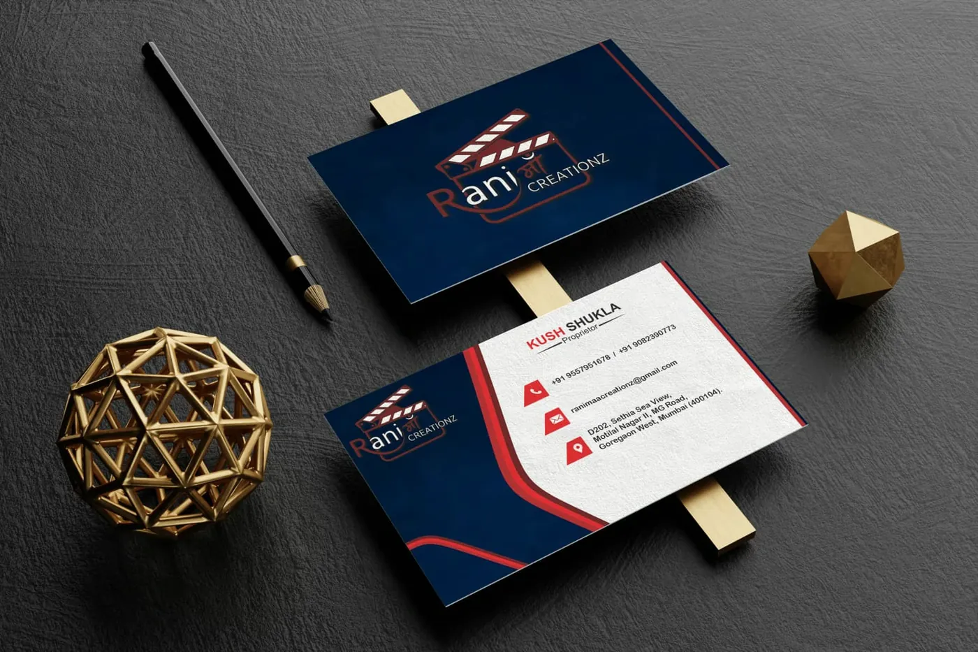 Premium business card stationery design