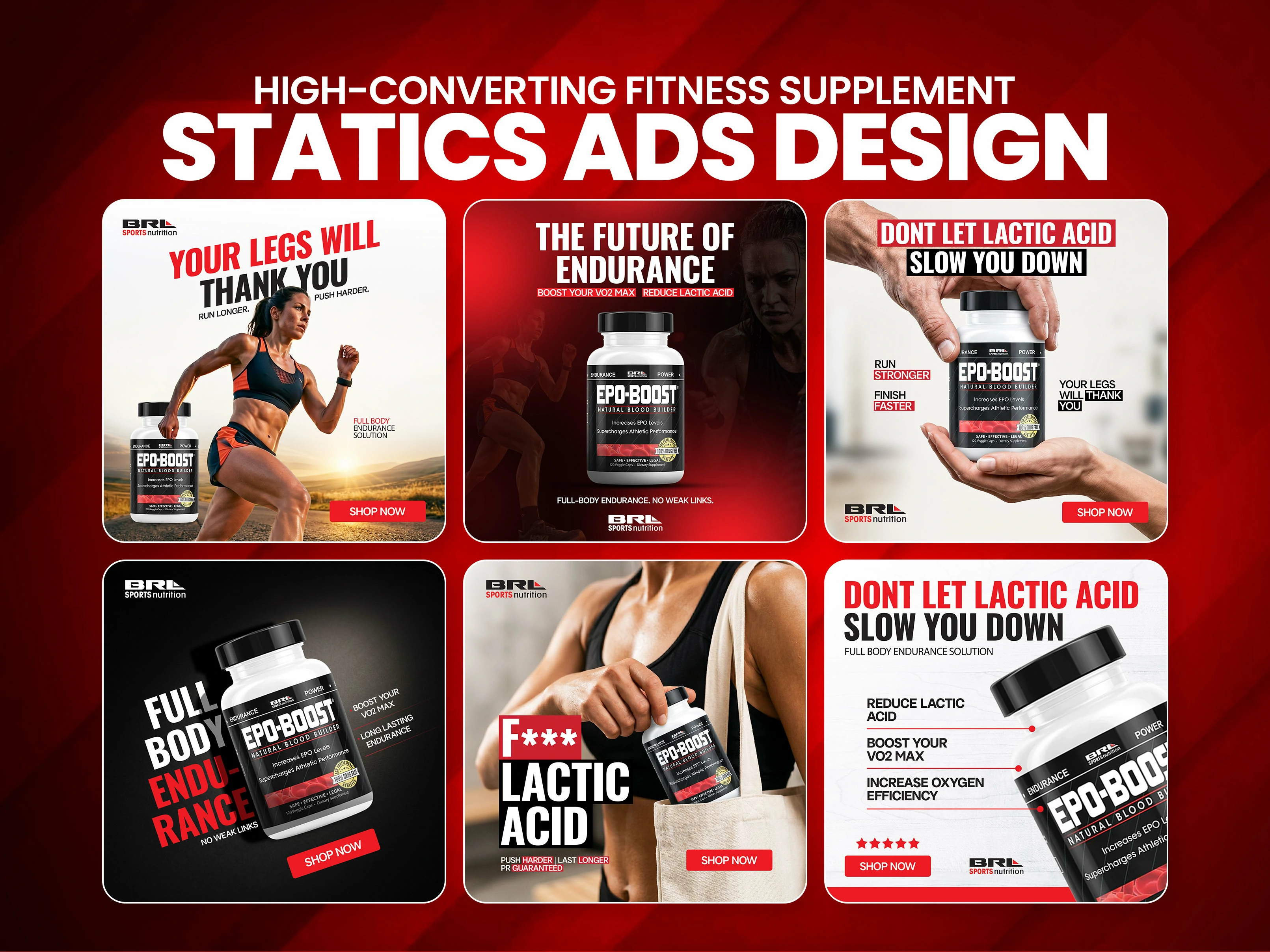 Fitness brand social media post design