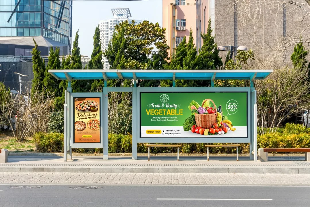 Fresh and Healthy Vegetable promotional banner design