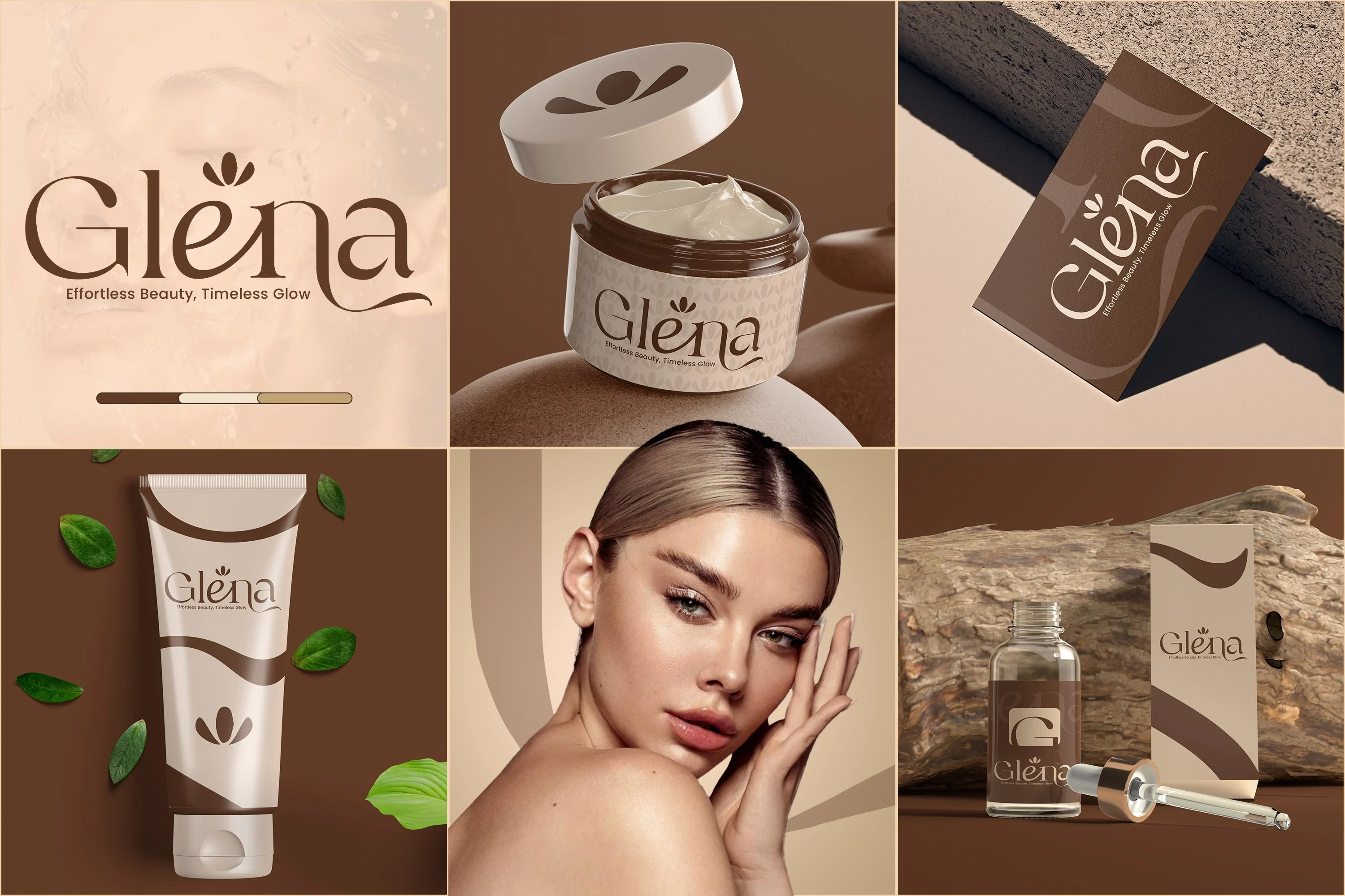 Glena beauty brand identity project