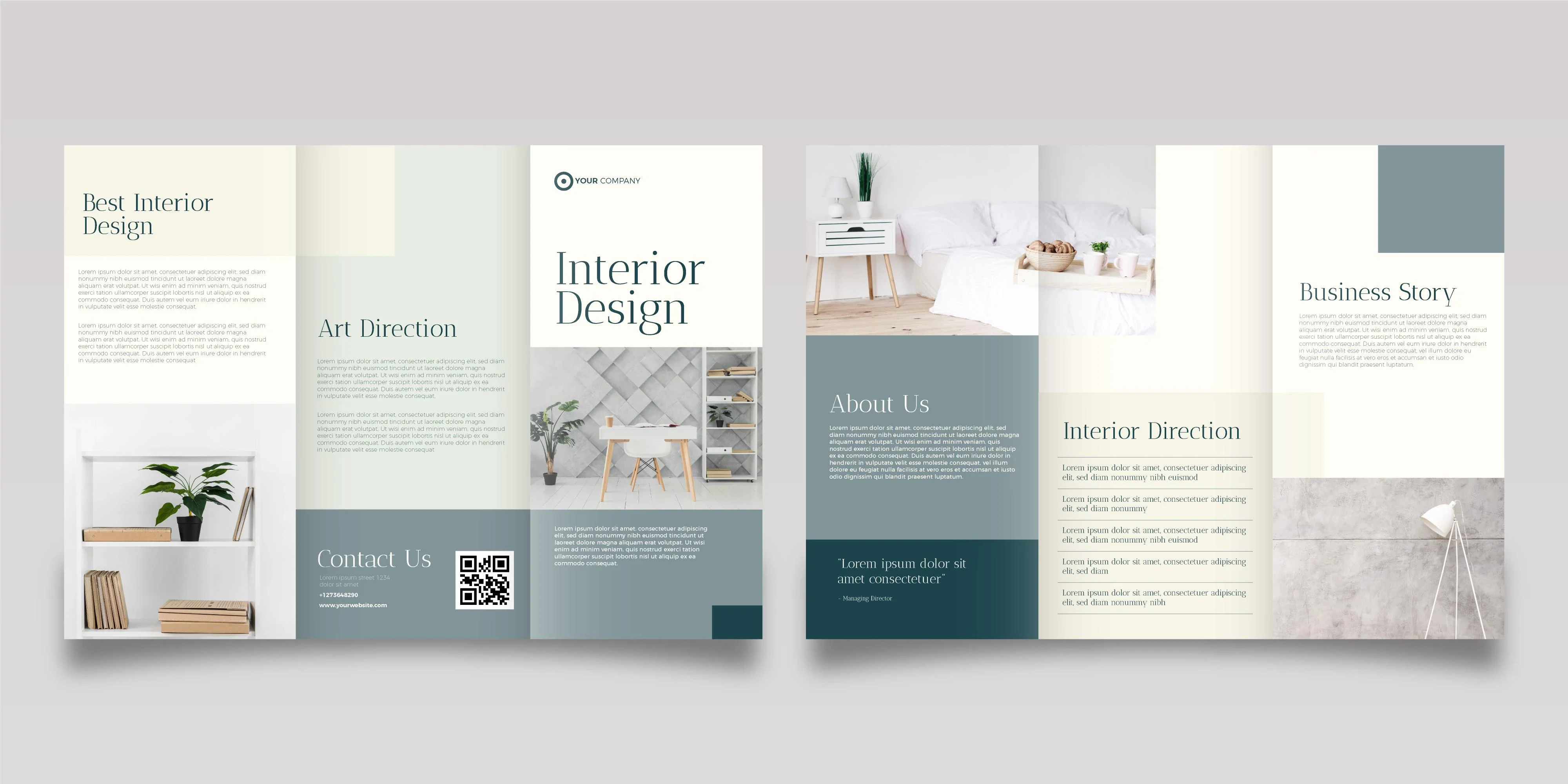 Interior design company brochure layout