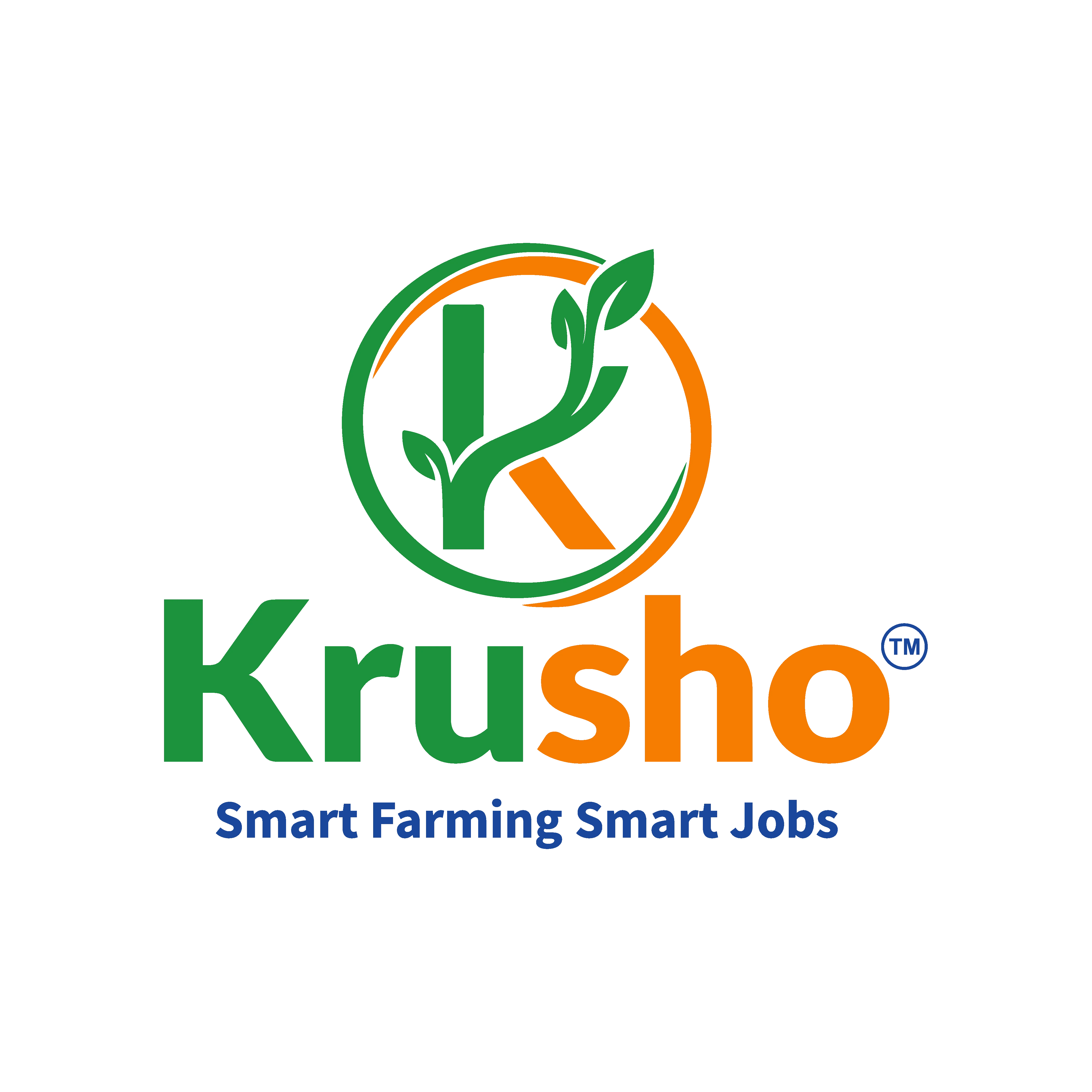 Krusho smart farming logo design