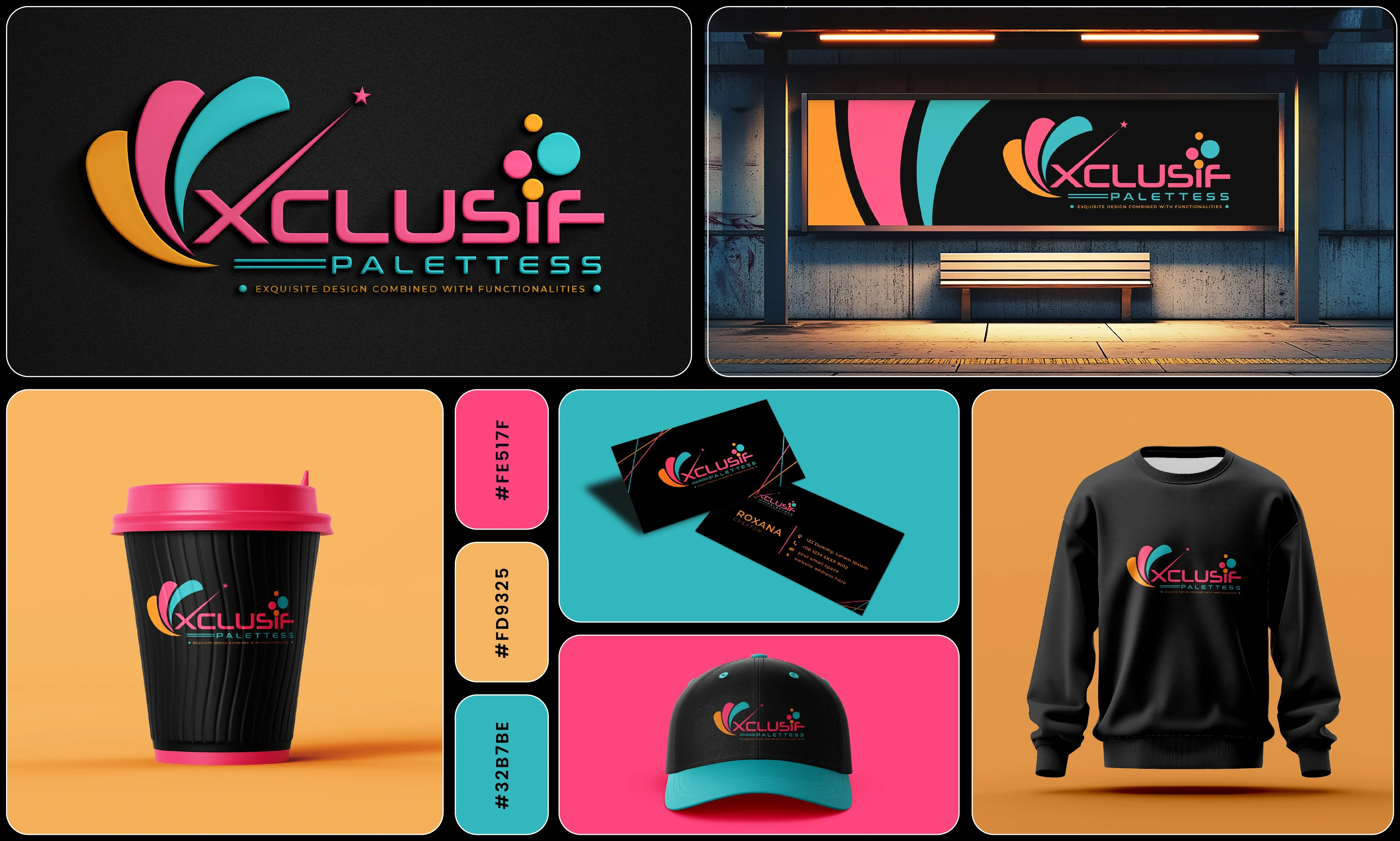 Xclusif Palettess brand identity project