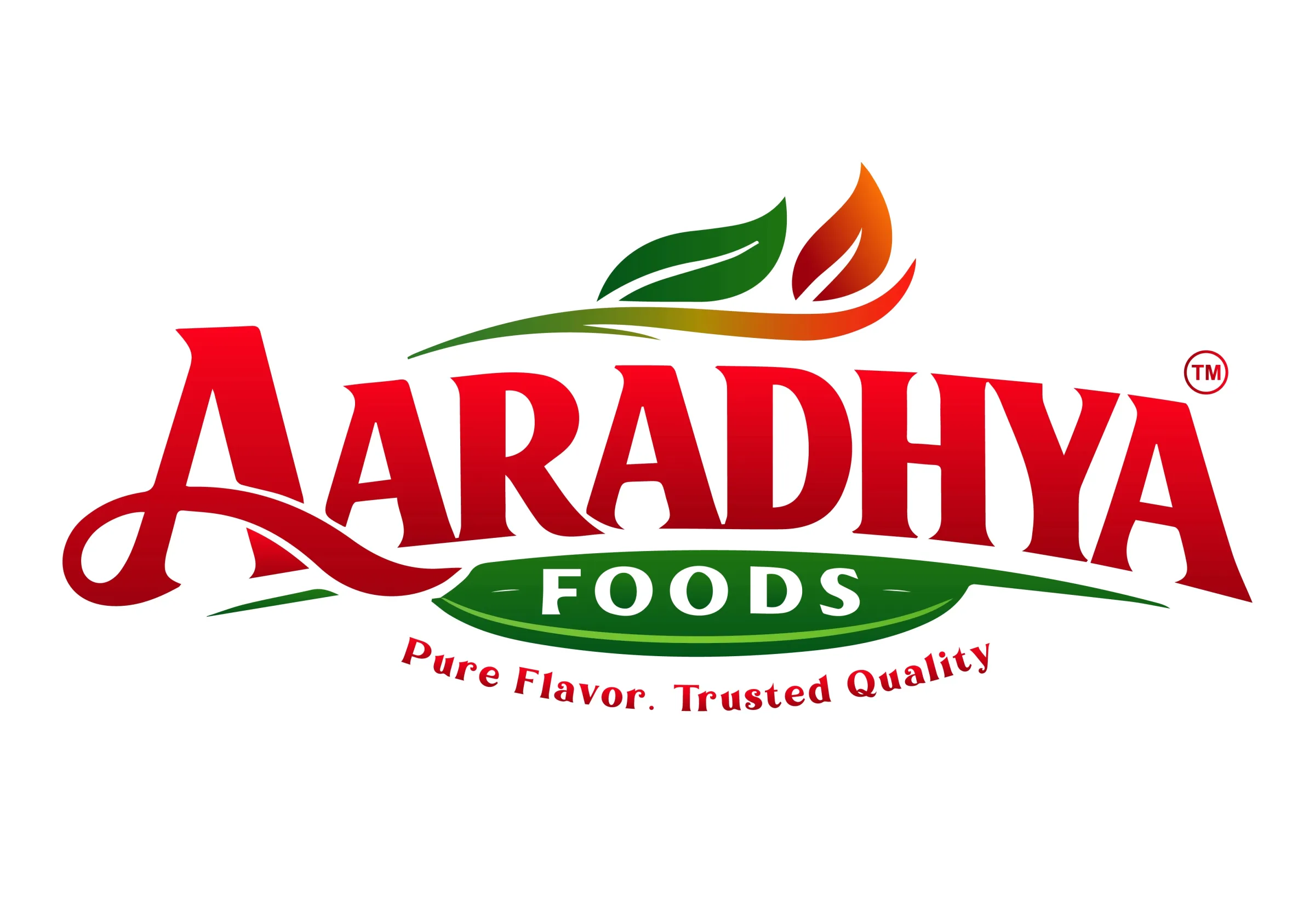 Aaradhya Foods professional food brand logo design by Logo Makers 24x7