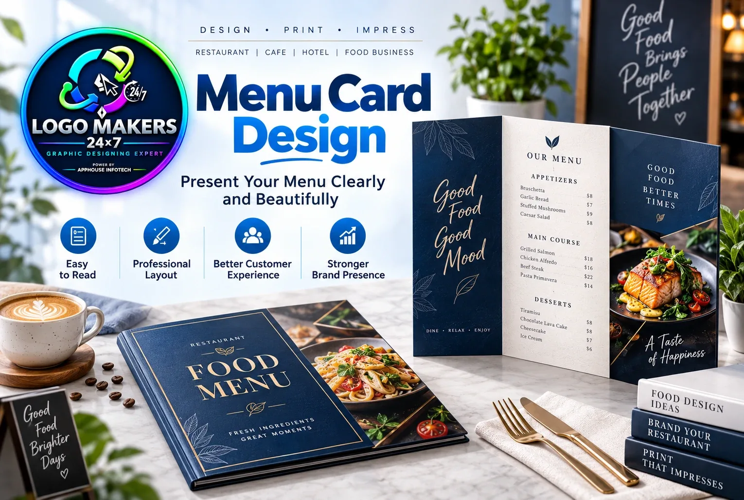 Professional restaurant menu card and food menu design